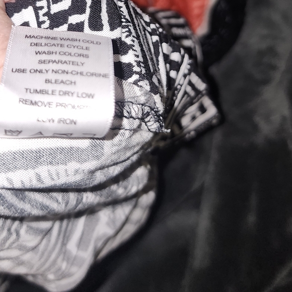 Woman Within Black & White Rayon Pattern Pants 34W NWOT - Picture 8 of 11